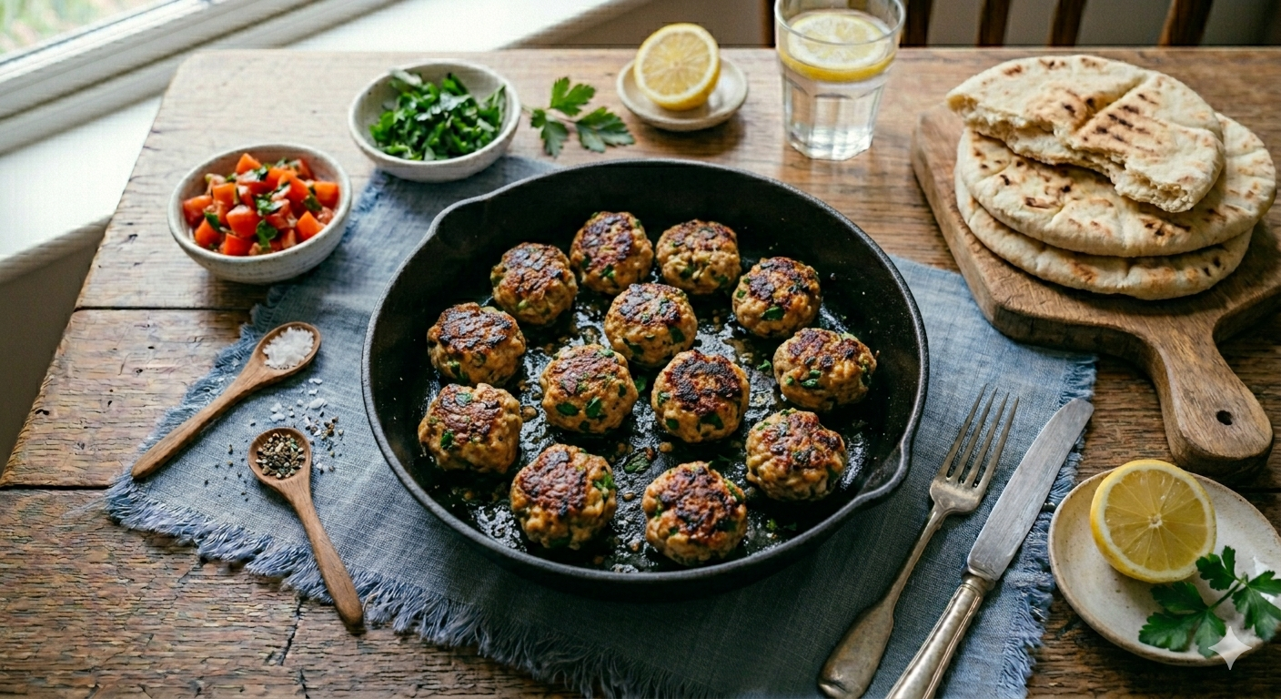 Greek Turkey Meatballs (Keftedes)