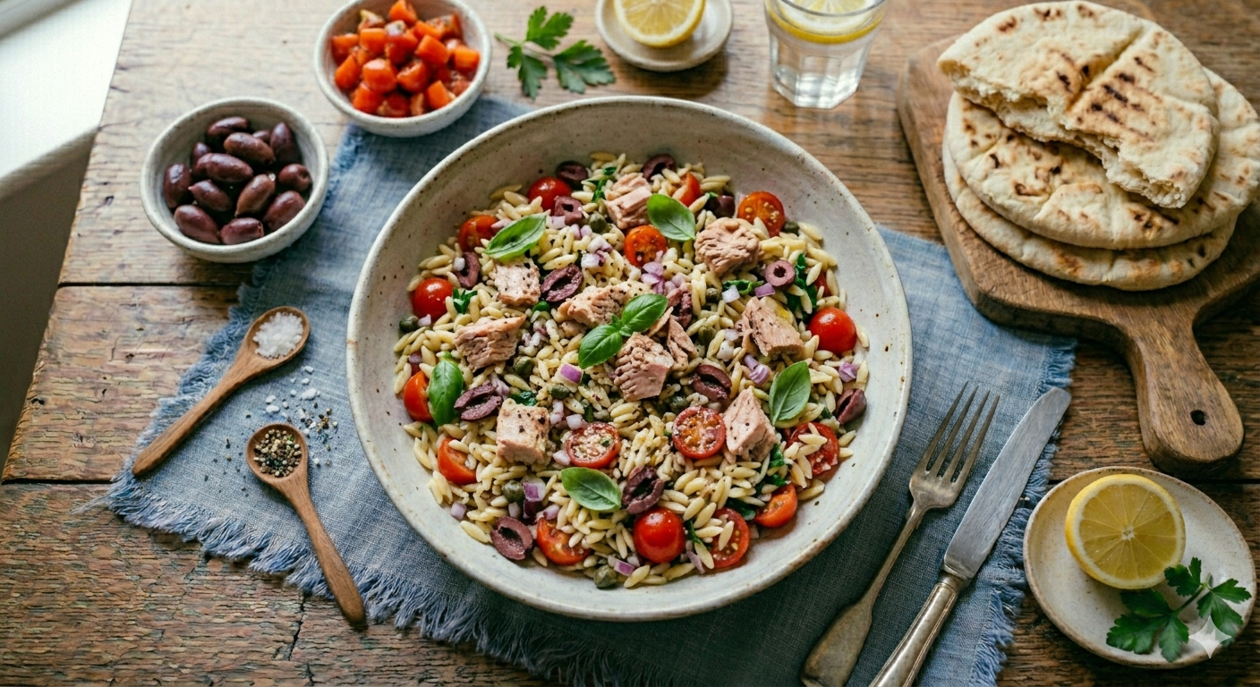 Italian Orzo Tuna Salad