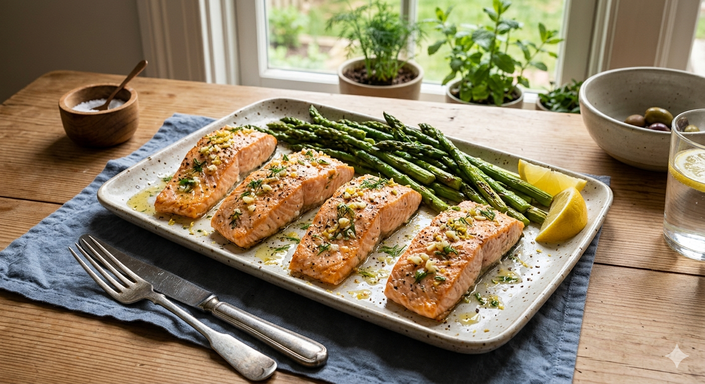 Sheet Pan Salmon & Asparagus